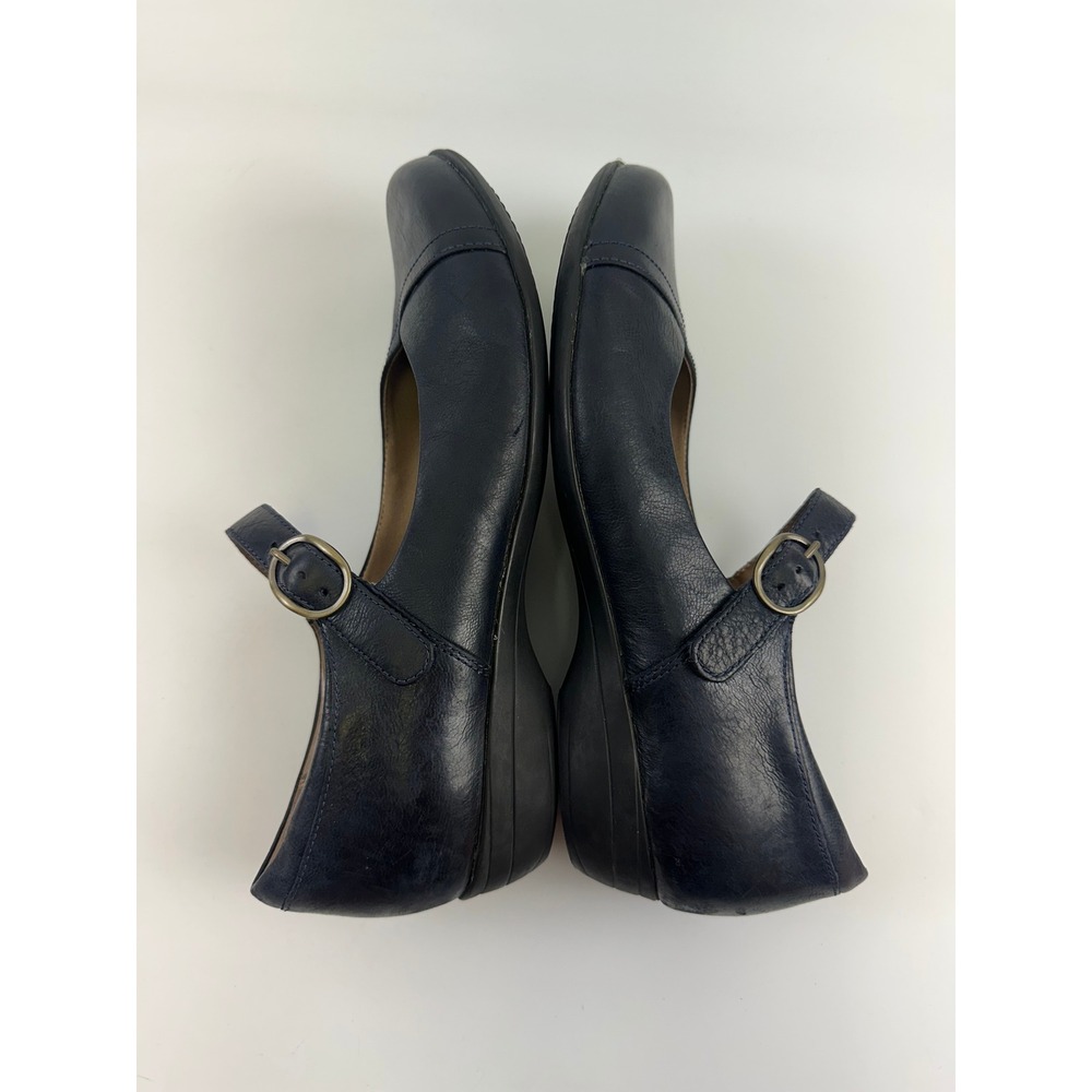 Dansko Fawna Mary Jane Navy Leather Comfort Adjustable Classic Womens 41 10.5 - Picture 10 of 13